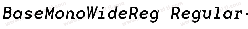 BaseMonoWideReg Regular字体转换